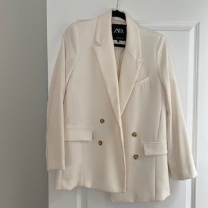Zara white blazer